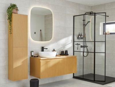 Plateau Rond En Silicone Noir 23cm - Pour Salle De Bain, évier, Baignoire - Rangement Savon, Cosmétiques