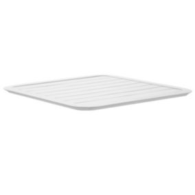 Plateau de table 60x60 cm en aluminium blanc Almada  Oviala