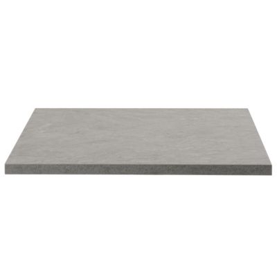 Plateau de table carré stratifié 60 x 60 cm béton ciré  Oviala