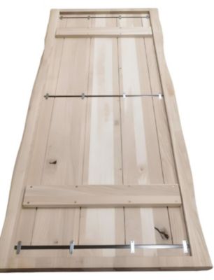 Plateau de table chene rustique huile prolam bords flacheux 80 x 200 cm, ép.40