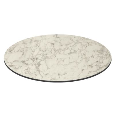 Plateau de table de jardin rond HPL 70 cm marbre Oviala