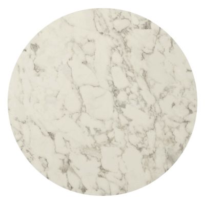 Plateau de table de jardin rond HPL 70 cm marbre Oviala