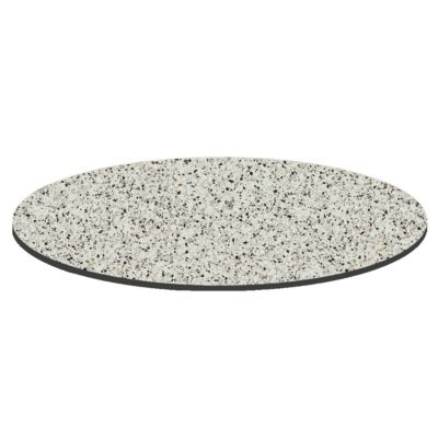 Plateau de table de jardin rond HPL 70 cm terrazzo Oviala