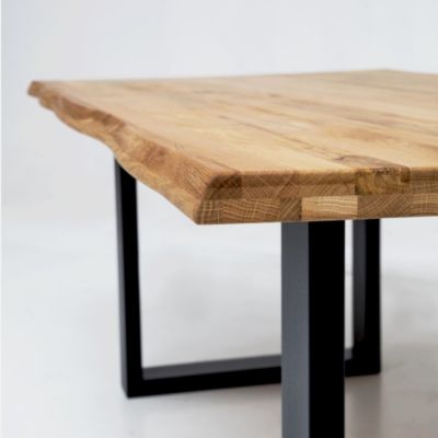 Plateau de table pleines lames Chêne Rustique bord naturel flacheux L.200 X l.80 cm, Ep.40 mm