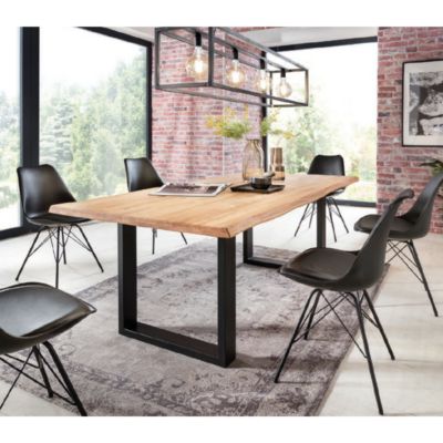 Plateau de table pleines lames Chêne Rustique bord naturel flacheux L.200 X l.80 cm, Ep.40 mm