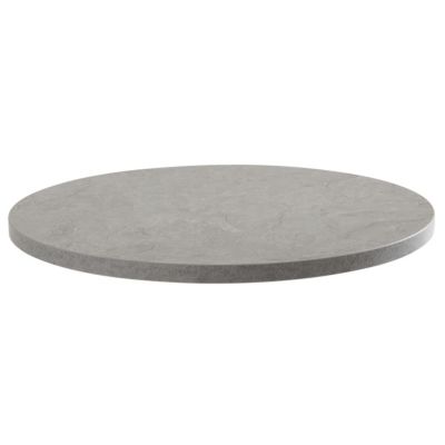Plateau de table rond en mélaminé 60 cm béton ciré  Oviala