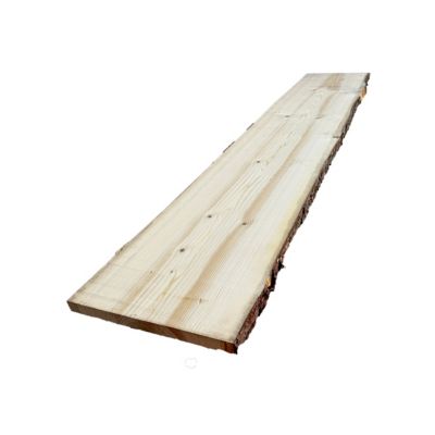 Plateau de table Sapin massif bords naturels flacheux L.250 X l.40-60 cm, Ep.40 mm