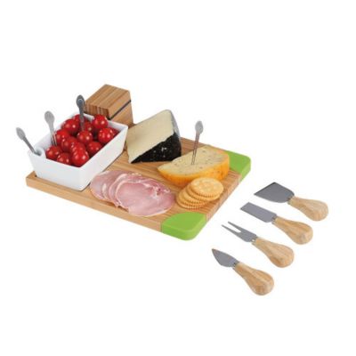 Plateau en bambou pour apéritif et fromage 10 pièces