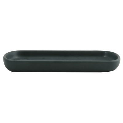 Plateau en céramique coloris vert foncé mat L.25,7 x l.11,5 x H.2,8 cm, MSV Spirella Maonie