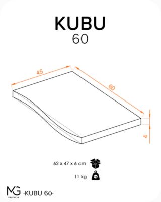 PLATEAU EN TECK KUBU 60 x 45 x 4 cm
