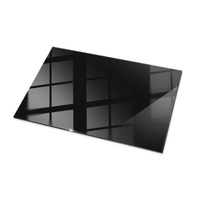 Plateau en verre trempé Tulup 100x70 cm Couleur noire lisse