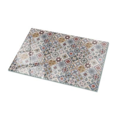 Plateau en verre trempé Tulup 100x70 cm Motif mosaïque avec ornements