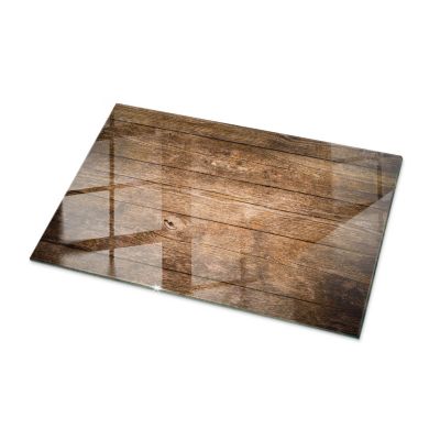 Plateau en verre trempé Tulup 100x70 cm Structure de planches en bois
