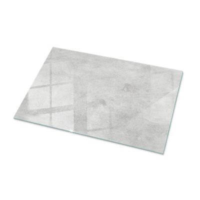 Plateau en verre trempé Tulup 100x70 cm Texture de béton avec fissures