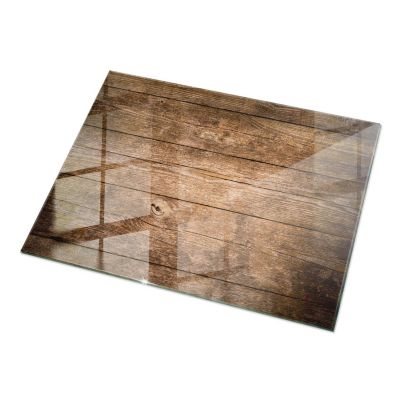 Plateau en verre trempé Tulup 120x80 cm Structure de planches en bois