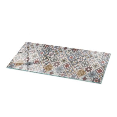 Plateau en verre trempé Tulup 125x50 cm Motif mosaïque avec ornements