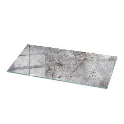 Plateau en verre trempé Tulup 125x50 cm Motif naturel de marbre