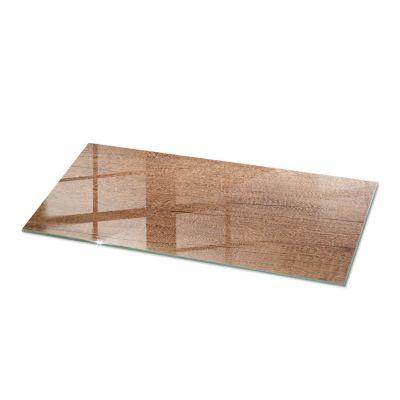 Plateau en verre trempé Tulup 125x50 cm Motif naturel du bois