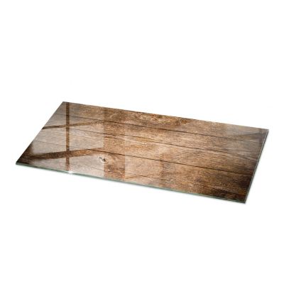 Plateau en verre trempé Tulup 125x50 cm Structure de planches en bois