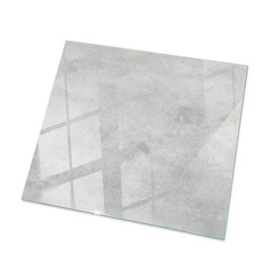 Plateau en verre trempé Tulup 50x50 cm Texture de béton avec fissures