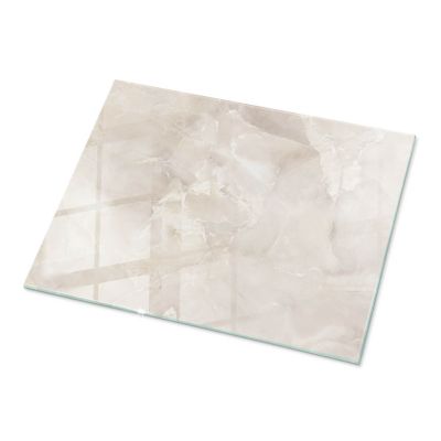 Plateau en verre trempé Tulup 80x60 cm Motif texturé de marbre
