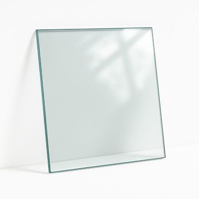 Plateau en verre trempé Tulup carré Transparent