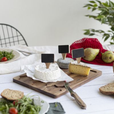 Plateau à fromage avec couteau en bois d'acacia