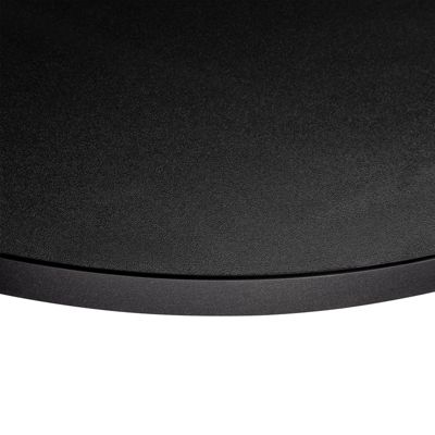 Plateau laminé noir rond, diamètre 68 cm, pour bureau, table, table basse