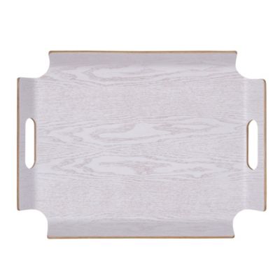 Plateau rectangle no angle 44,5x34 cm blanc
