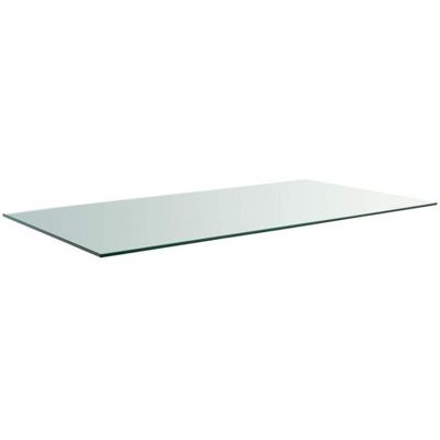 Plateau rectangulaire 100x80 en verre trempé transparent