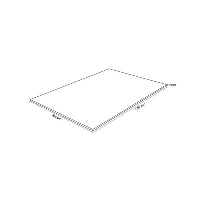 Plateau rectangulaire 120x40 en verre trempé transparent