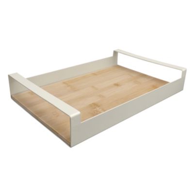 Plateau rectangulaire en bambou et métal Box & Beyond Castorama