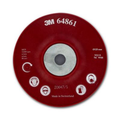 Plateau rigide bombé rouge D125mm - 3M - P64861