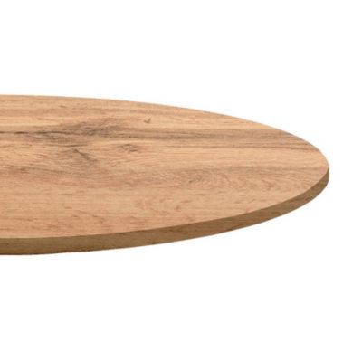 Plateau rond 120cm decor chene armor - Restootab