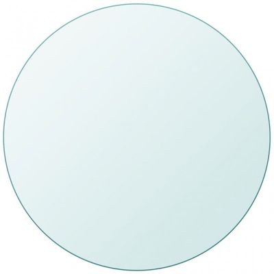 Plateau rond 60 cm en verre trempé transparent