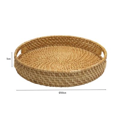 Dessous De Plat Rond En Jonc De Mer 25 Cm - Set De Table Naturel Avec Bordure Blanche, Résistant à La Chaleur