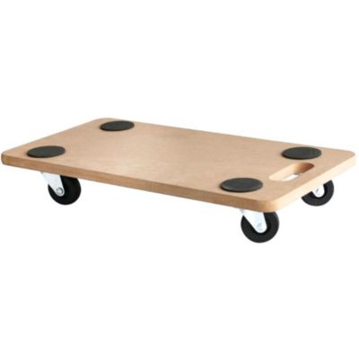 Plateau roulant manutention 58x29 cm charge 150 kg avec roulettes pivotantes