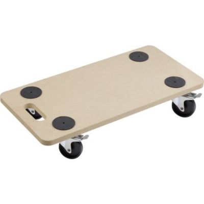 Plateau roulant MEISTER 200 kg 59x25 cm Marron avec frein
