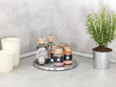 Plateau tournant simple L. 26,5 cm inox