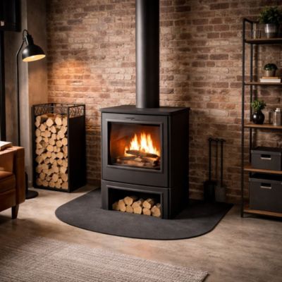 Plateforme De Protection De Sol Pour Poêles À Bois Et Pellets En Acier 100X90
