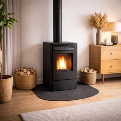 Plateforme De Protection De Sol Pour Poêles À Bois Et Pellets En Acier 80X60