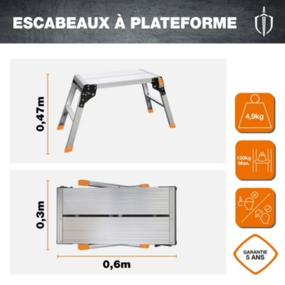 Plateforme de travail 300 x 600mm aluminium Magnusson