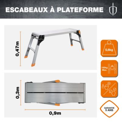 Plateforme de travail 300 x 900mm aluminium Magnusson