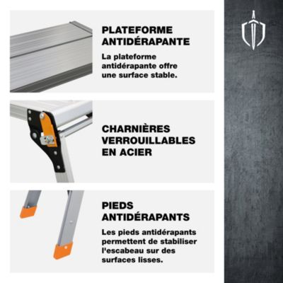 Plateforme de travail 300 x 900mm aluminium Magnusson