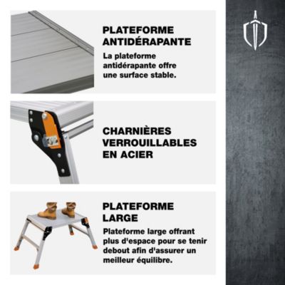 Plateforme de travail 500 x 600mm aluminium Magnusson