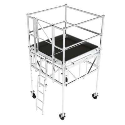 Plateforme roulante surface 1.60x1.60m - Hauteur travail max. 3.80m - PP216