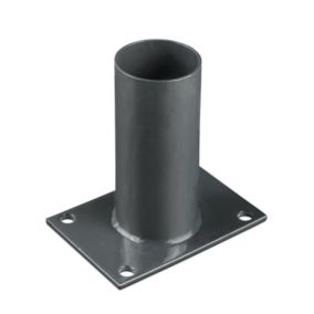 Platine de fixation diamètre 60 mm pour portillon grillagé Gris anthracite