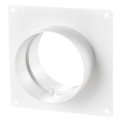 Platine de raccordement mural PVC blanc RVP BLAUPLAST - Diamètre (mm) 150