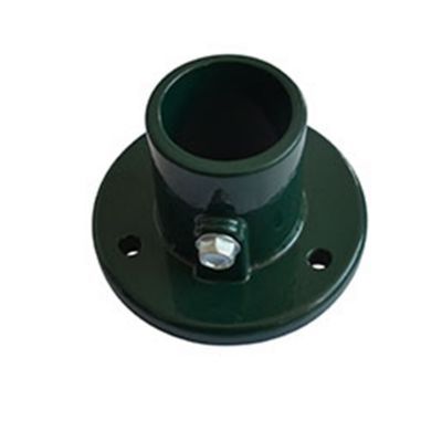 Poteau Tubulaire Rond Vert Ø 48 Mm - Hauteur 130 Cm - Complet Avec 3 Colliers De Fixation