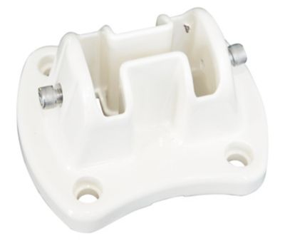 Platine pour poteau à encoche Blooma blanche